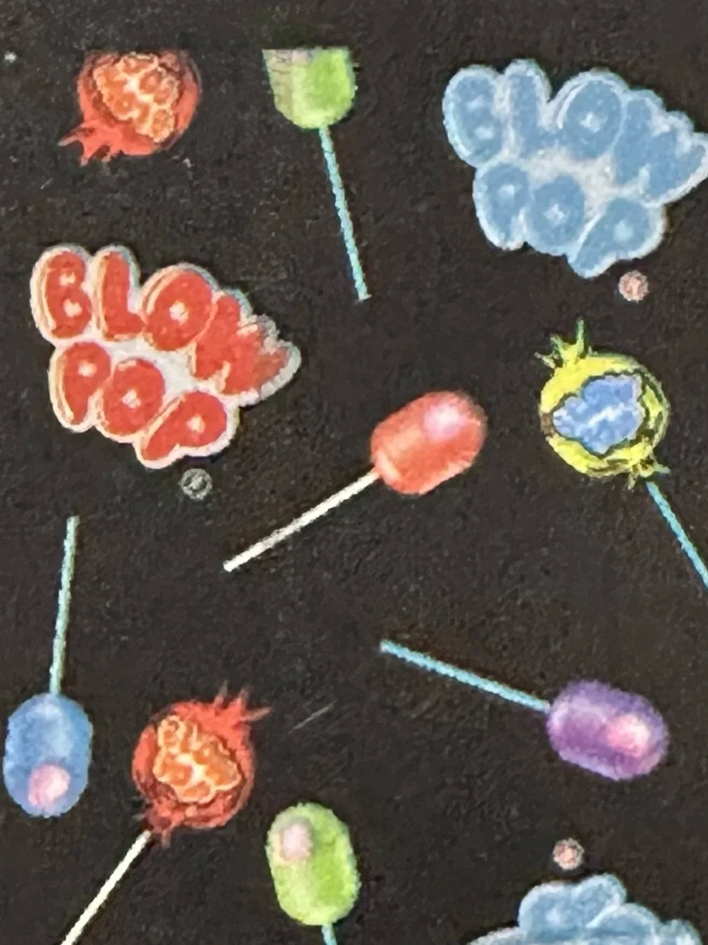 Blow Pop Print Men's Black Boxer Briefs